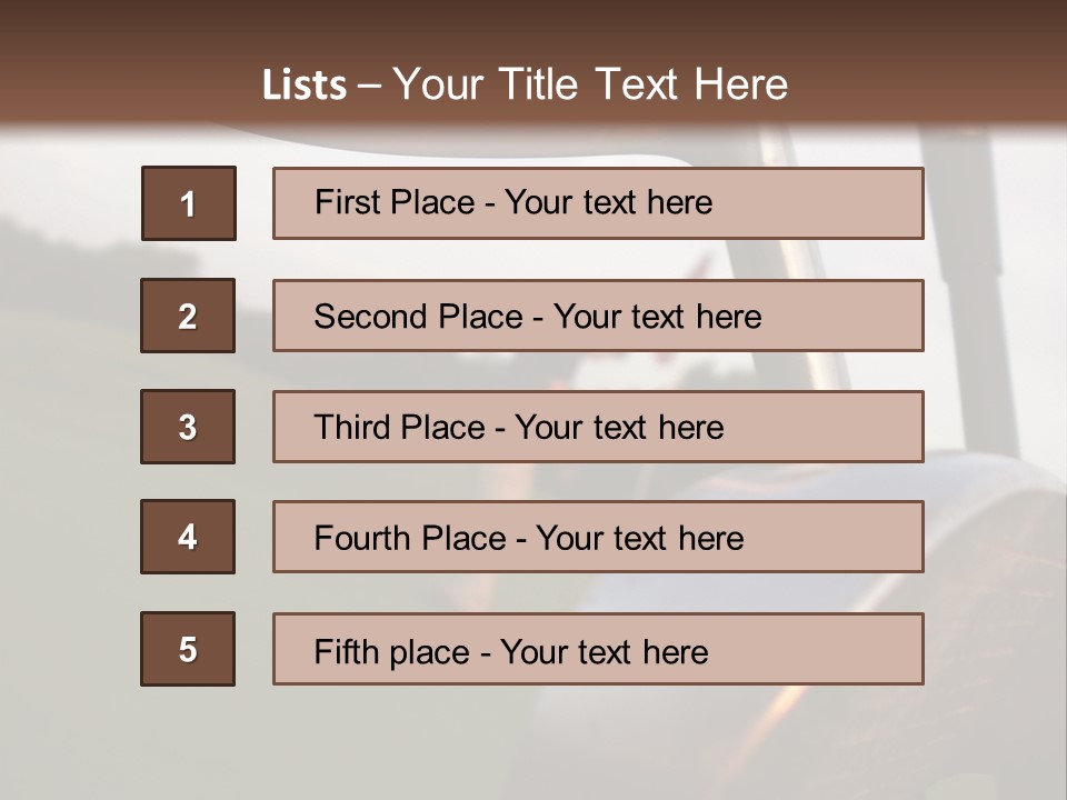 Einlochen Putten Platzreife PowerPoint Template