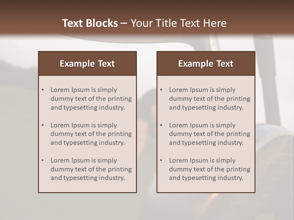 Einlochen Putten Platzreife PowerPoint Template