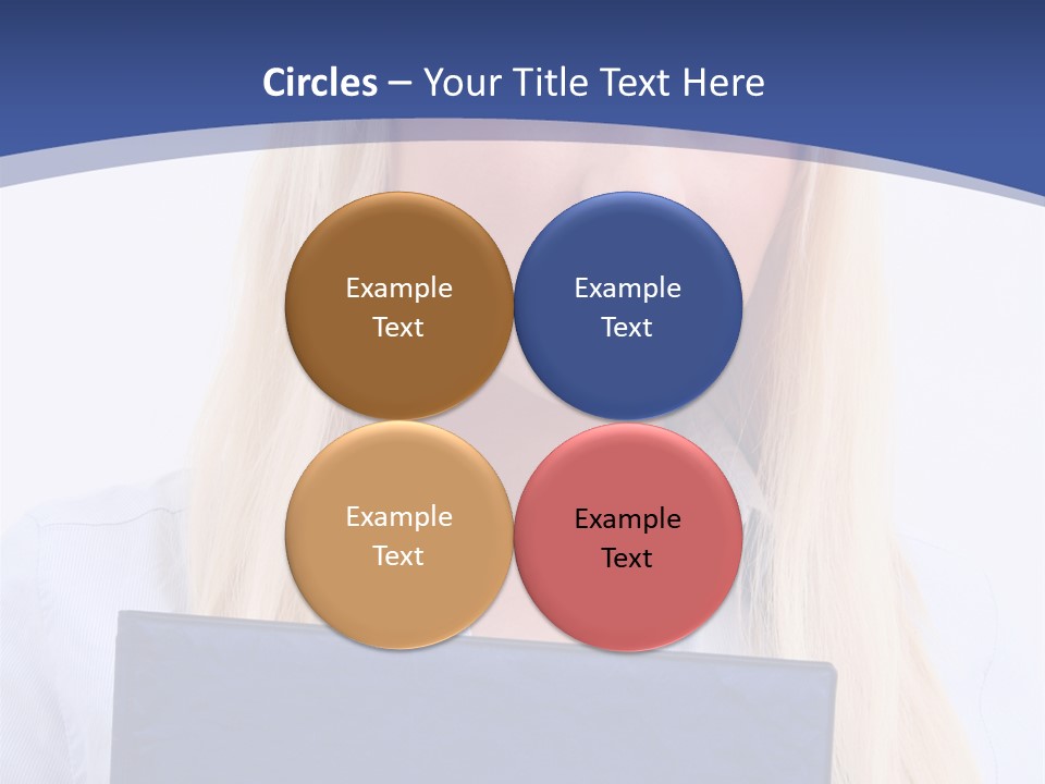 Blondine Erfolg Mappe PowerPoint Template