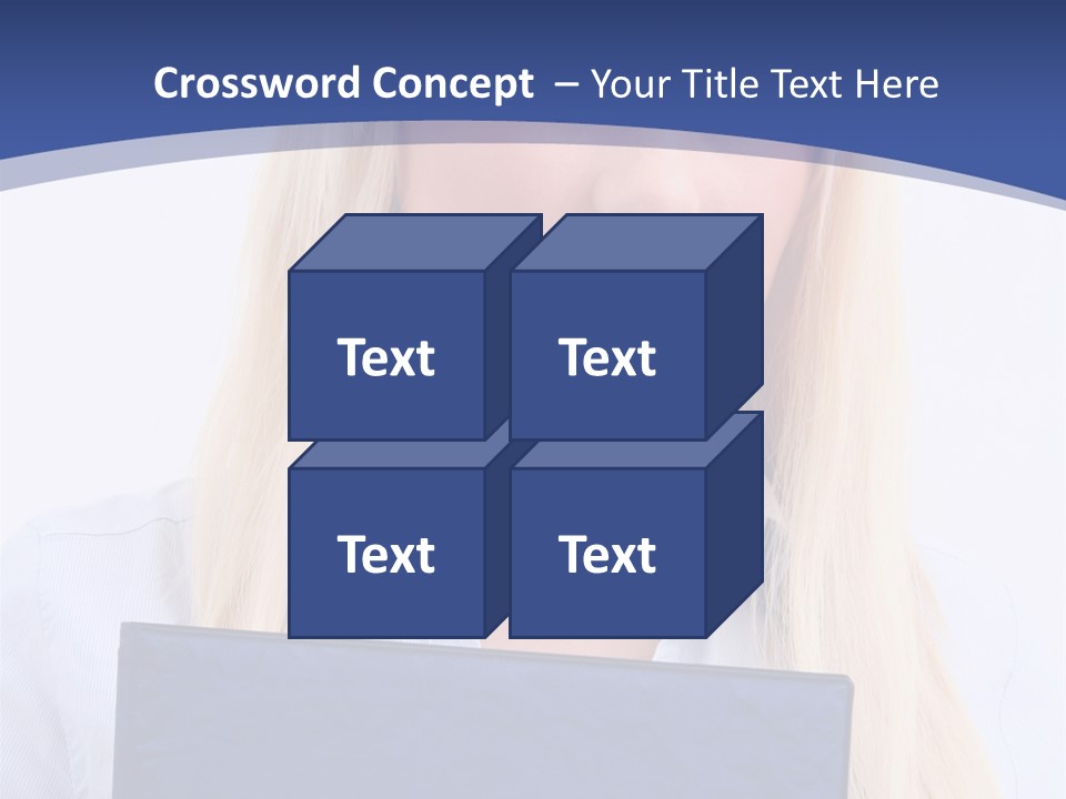 Blondine Erfolg Mappe PowerPoint Template