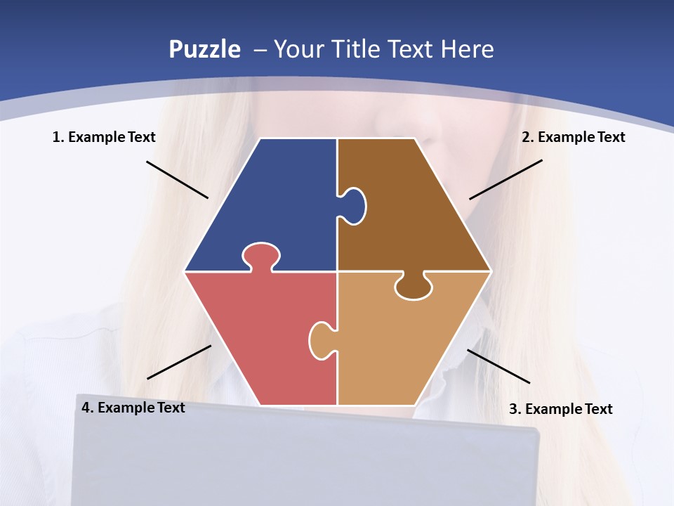 Blondine Erfolg Mappe PowerPoint Template