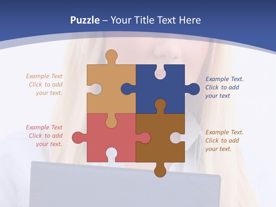 Blondine Erfolg Mappe PowerPoint Template