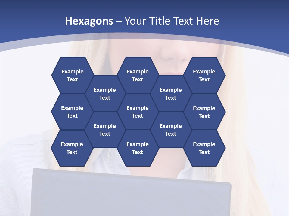 Blondine Erfolg Mappe PowerPoint Template