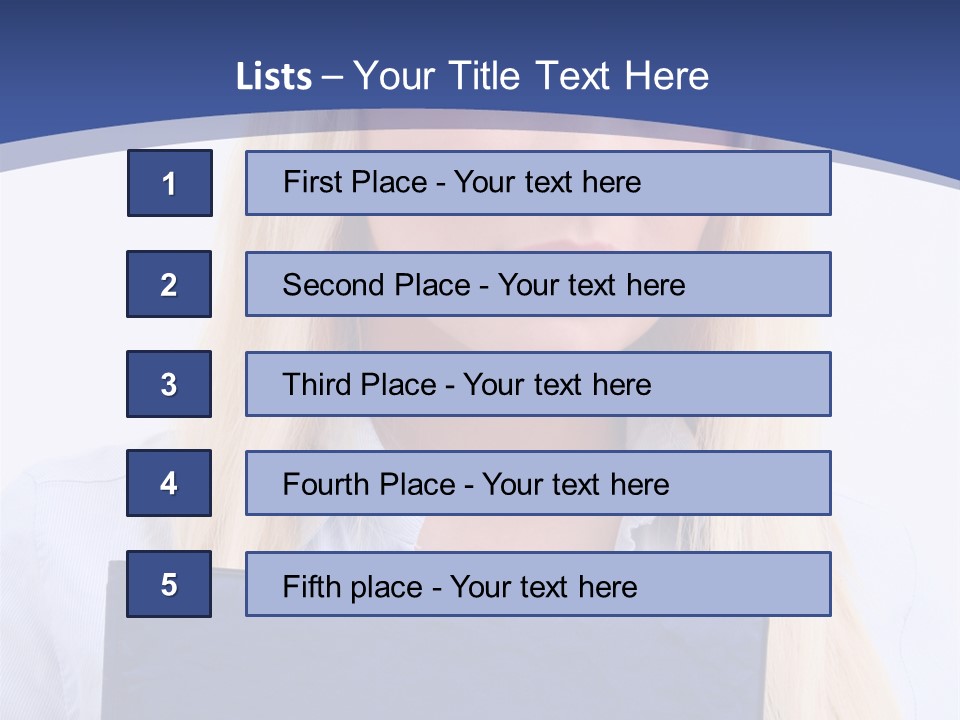 Blondine Erfolg Mappe PowerPoint Template