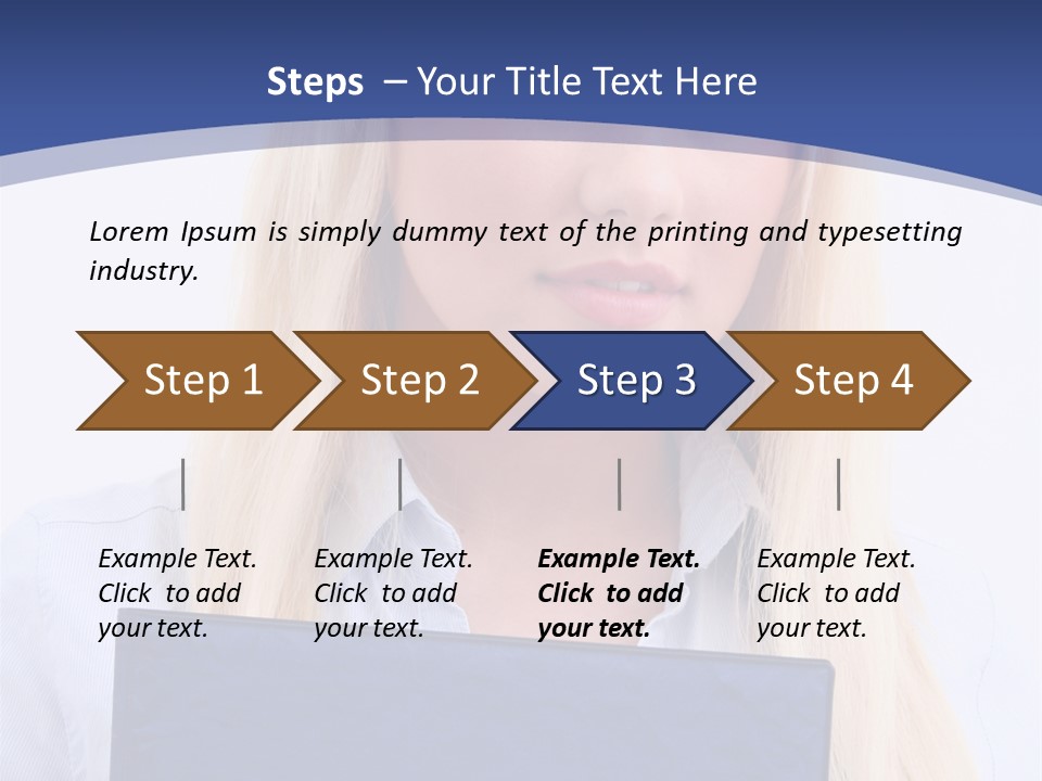 Blondine Erfolg Mappe PowerPoint Template