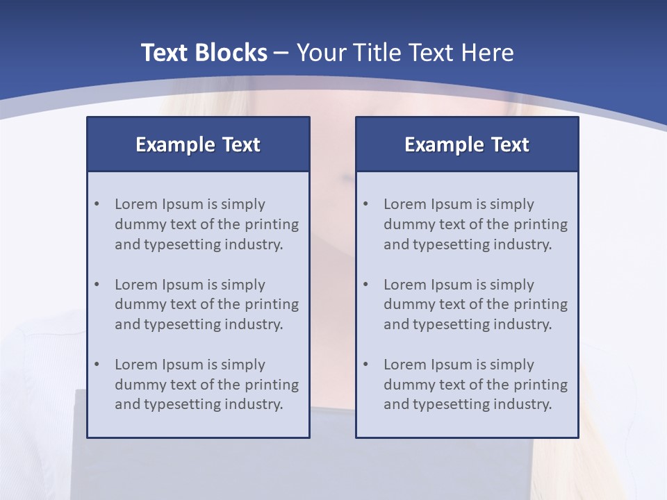 Blondine Erfolg Mappe PowerPoint Template