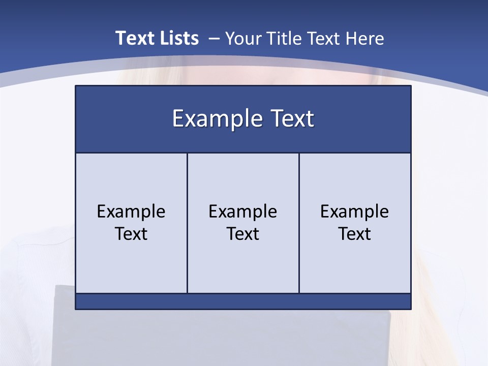 Blondine Erfolg Mappe PowerPoint Template