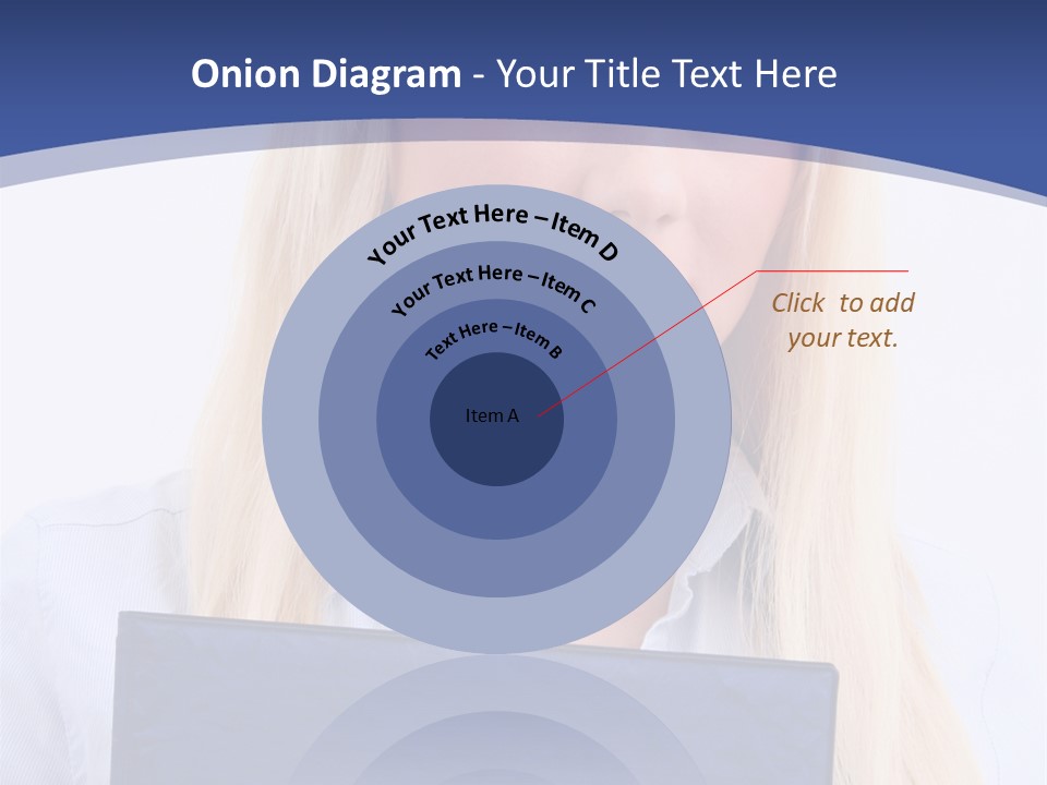 Blondine Erfolg Mappe PowerPoint Template