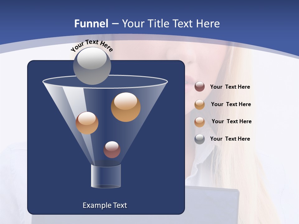 Blondine Erfolg Mappe PowerPoint Template