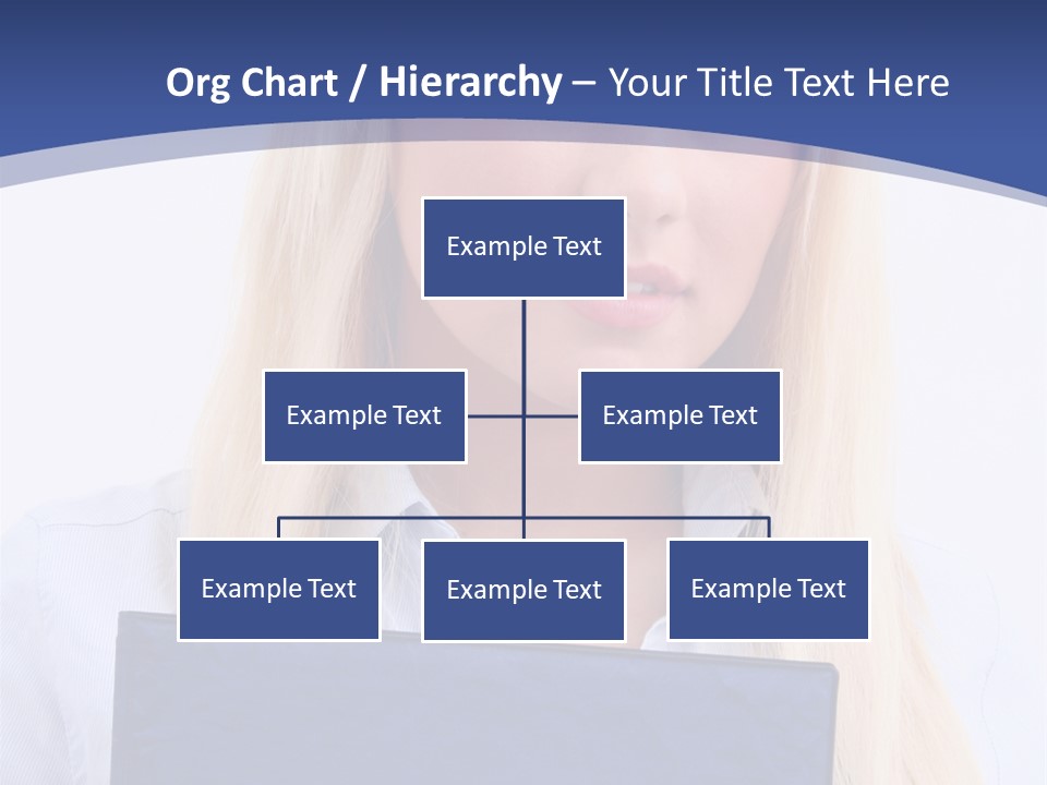 Blondine Erfolg Mappe PowerPoint Template