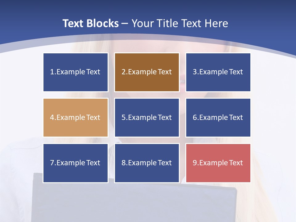 Blondine Erfolg Mappe PowerPoint Template