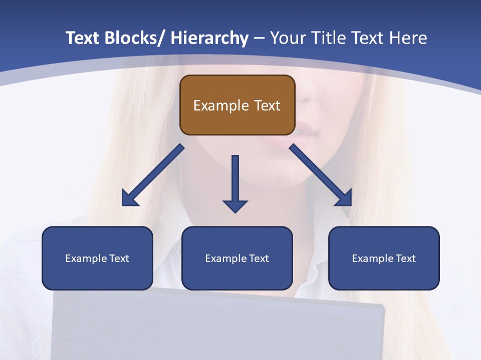 Blondine Erfolg Mappe PowerPoint Template