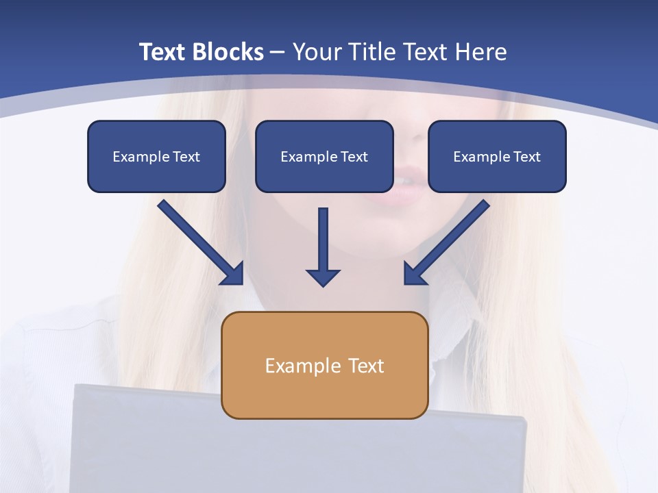 Blondine Erfolg Mappe PowerPoint Template