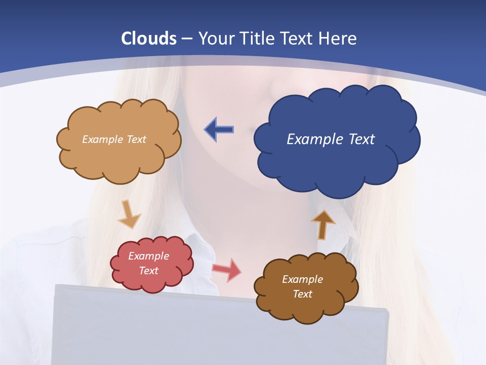 Blondine Erfolg Mappe PowerPoint Template