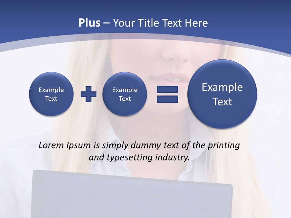Blondine Erfolg Mappe PowerPoint Template