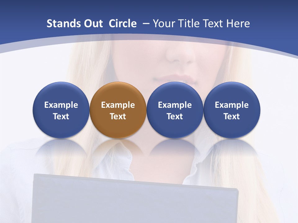 Blondine Erfolg Mappe PowerPoint Template