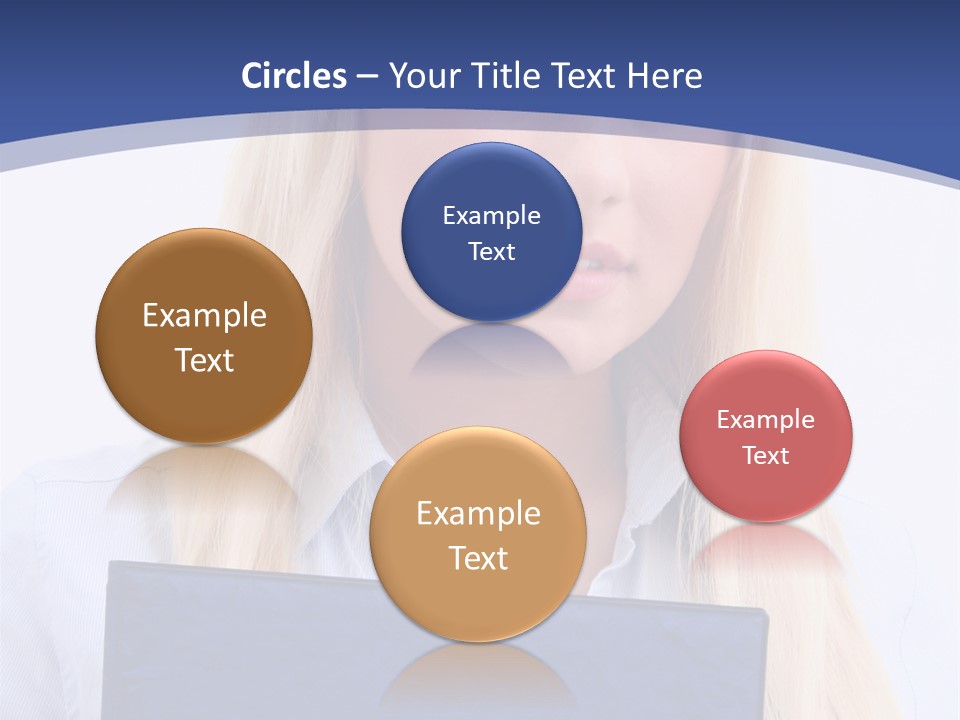 Blondine Erfolg Mappe PowerPoint Template