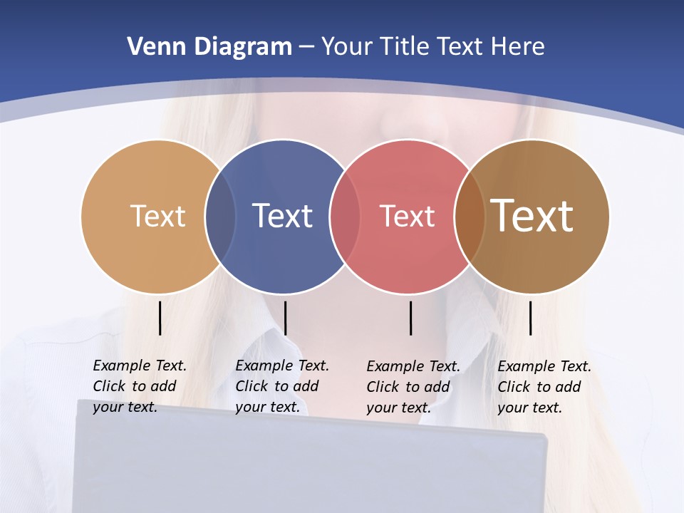 Blondine Erfolg Mappe PowerPoint Template