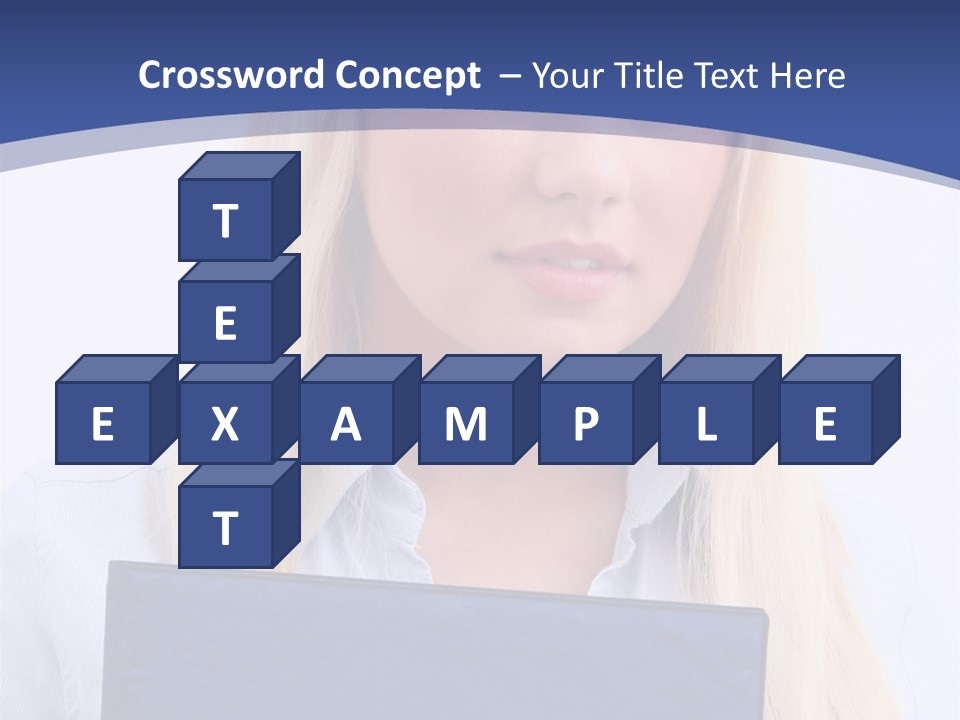 Blondine Erfolg Mappe PowerPoint Template