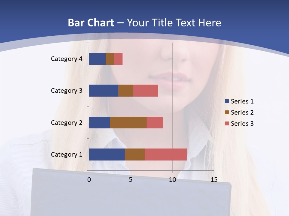 Blondine Erfolg Mappe PowerPoint Template