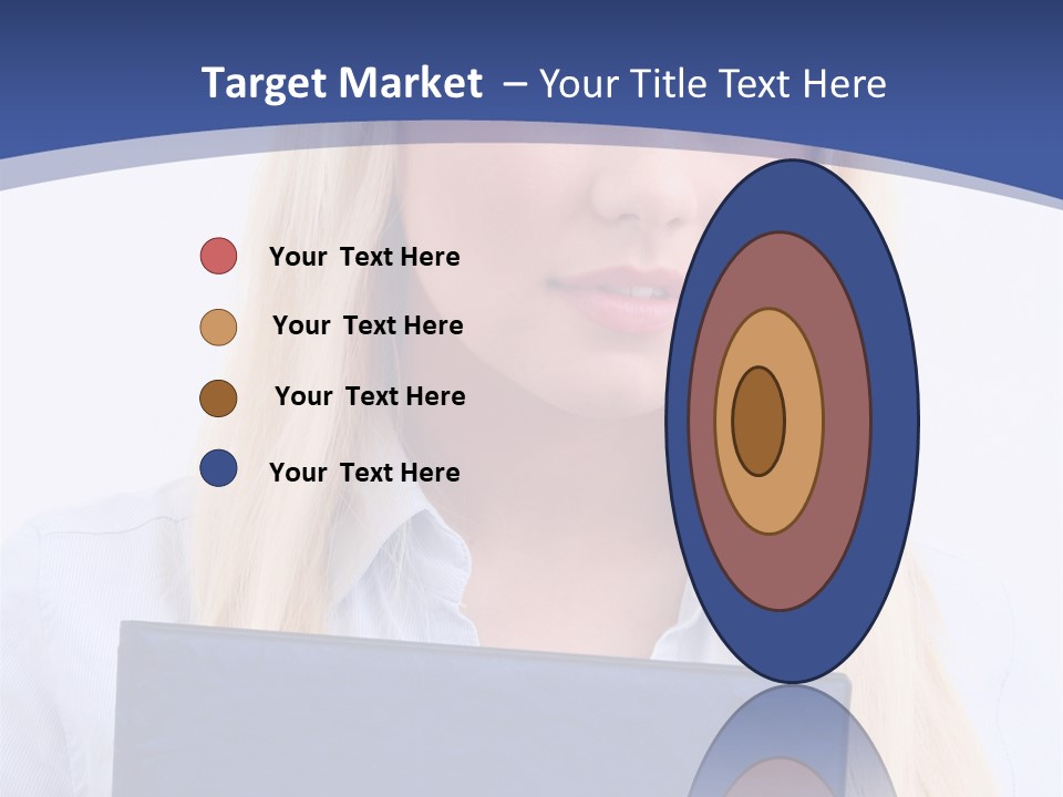 Blondine Erfolg Mappe PowerPoint Template