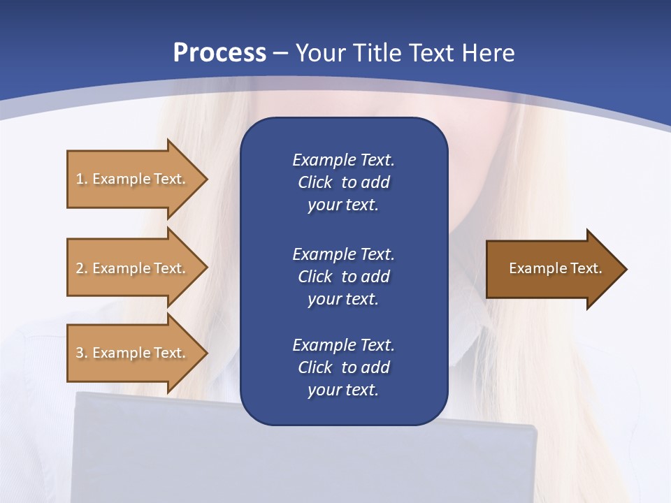 Blondine Erfolg Mappe PowerPoint Template