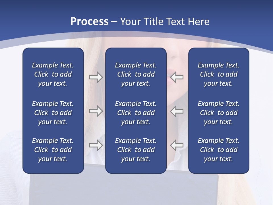 Blondine Erfolg Mappe PowerPoint Template