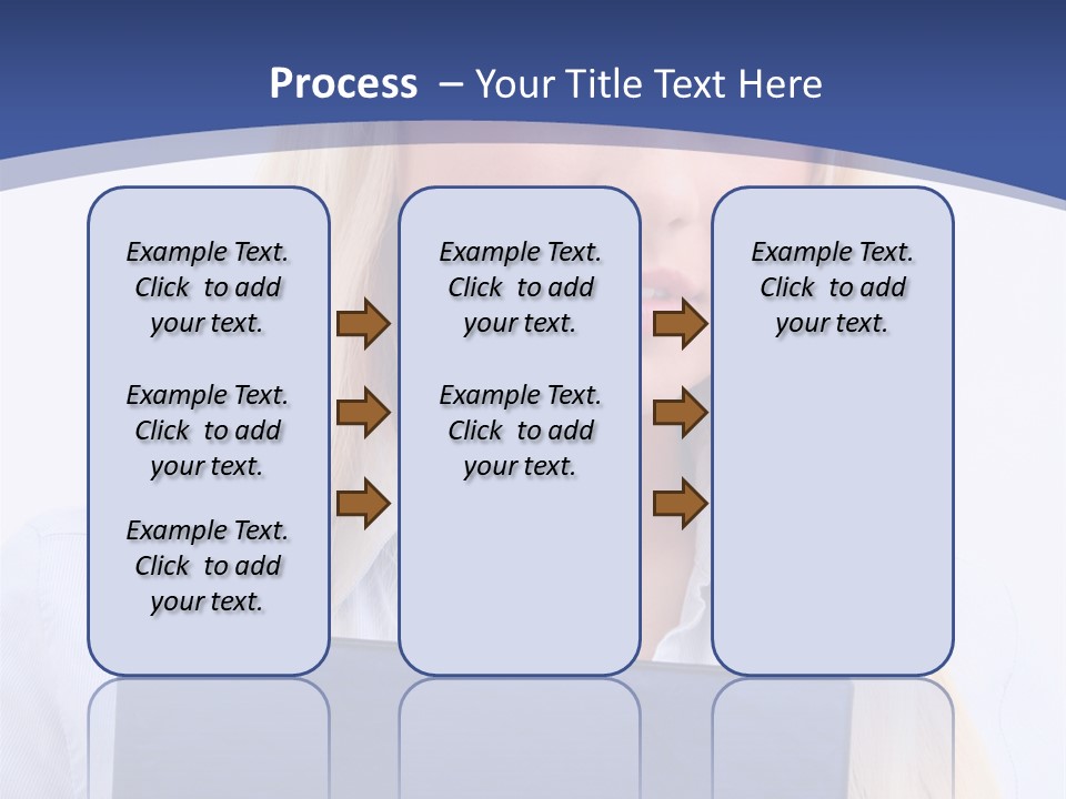 Blondine Erfolg Mappe PowerPoint Template