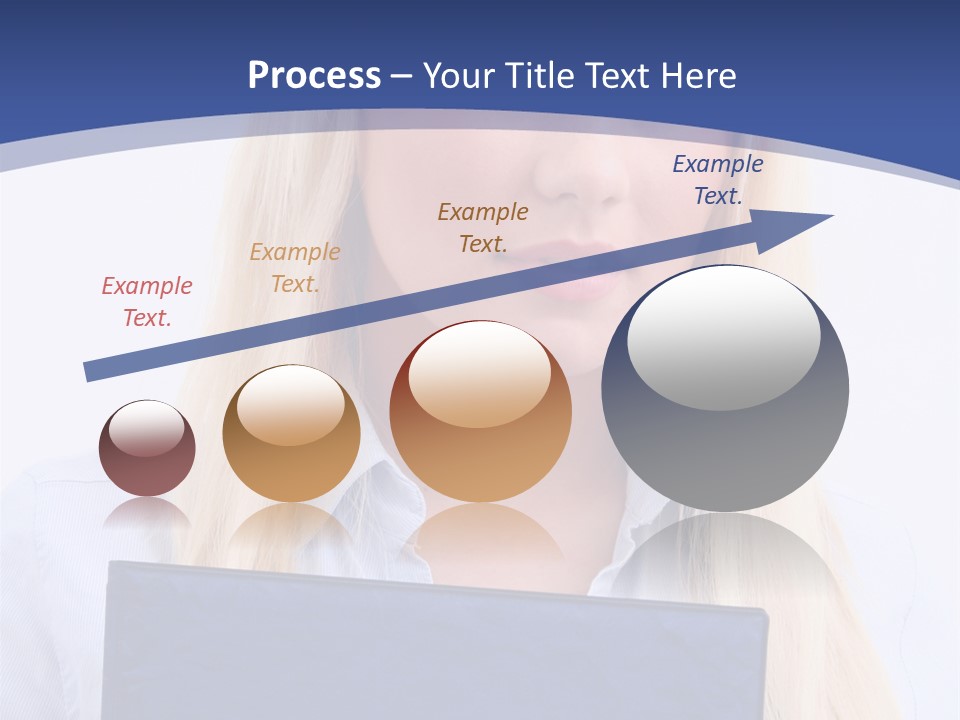 Blondine Erfolg Mappe PowerPoint Template