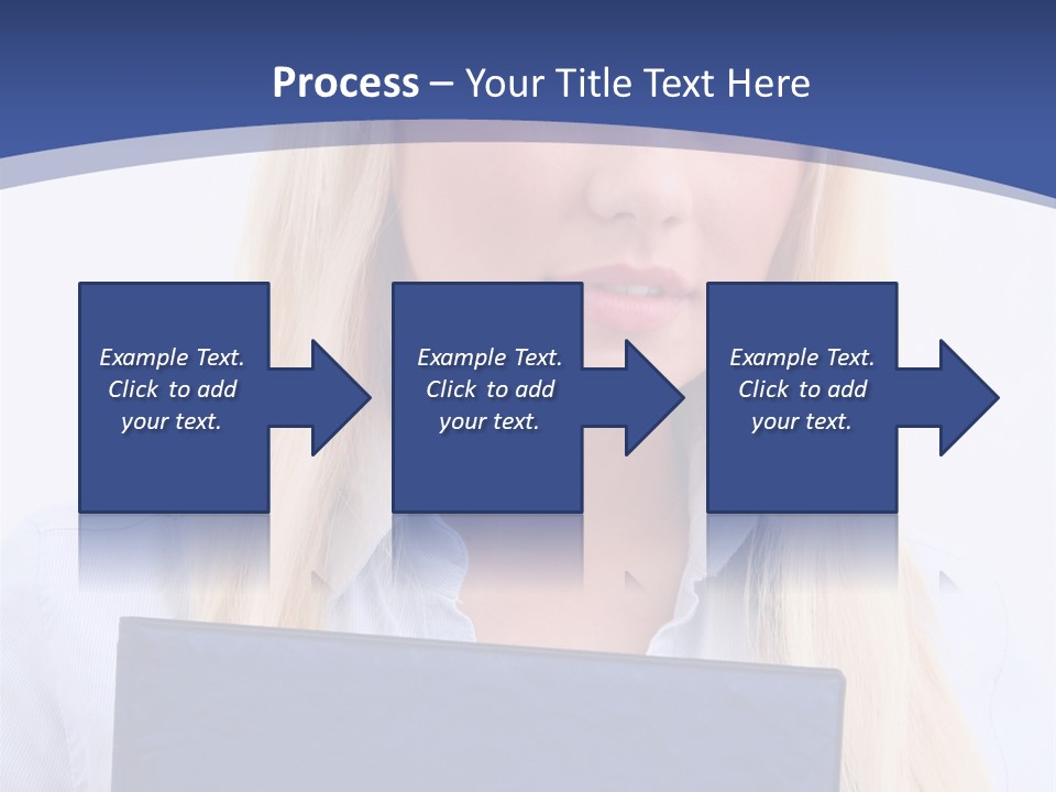 Blondine Erfolg Mappe PowerPoint Template
