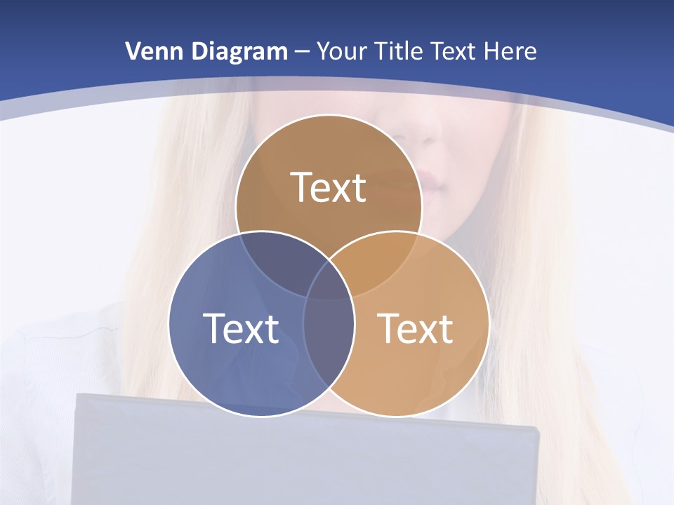 Blondine Erfolg Mappe PowerPoint Template