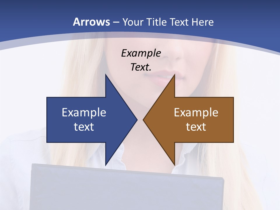 Blondine Erfolg Mappe PowerPoint Template