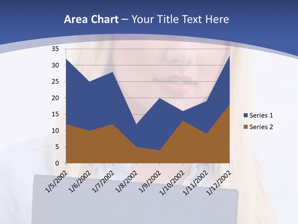 Blondine Erfolg Mappe PowerPoint Template