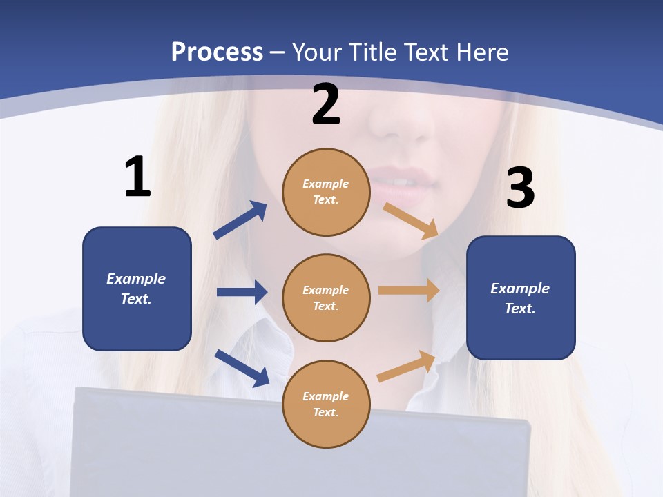 Blondine Erfolg Mappe PowerPoint Template