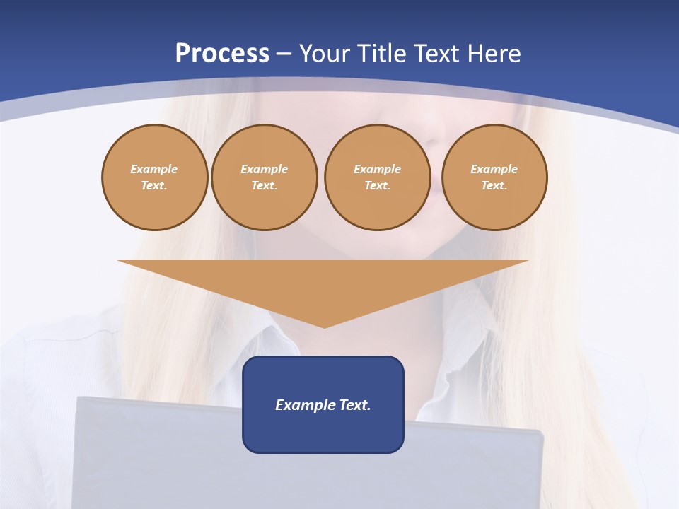 Blondine Erfolg Mappe PowerPoint Template