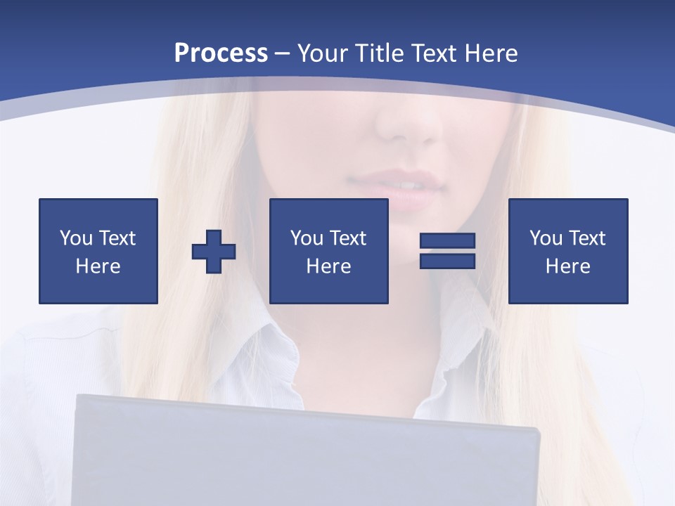 Blondine Erfolg Mappe PowerPoint Template