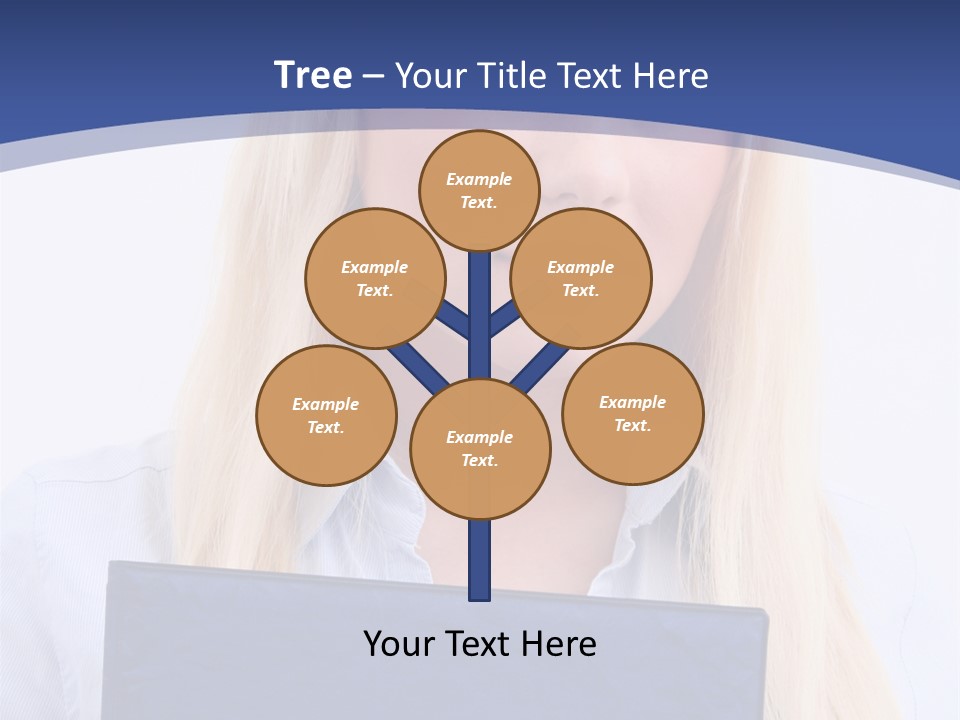 Blondine Erfolg Mappe PowerPoint Template