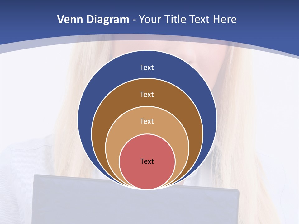 Blondine Erfolg Mappe PowerPoint Template