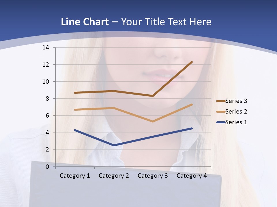 Blondine Erfolg Mappe PowerPoint Template