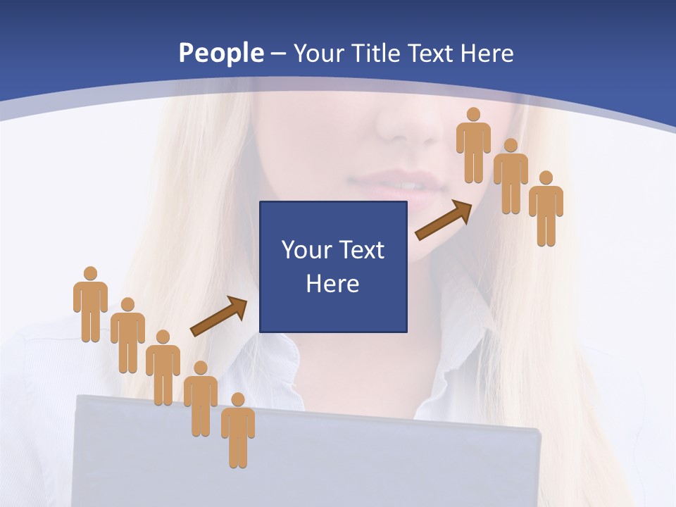 Blondine Erfolg Mappe PowerPoint Template