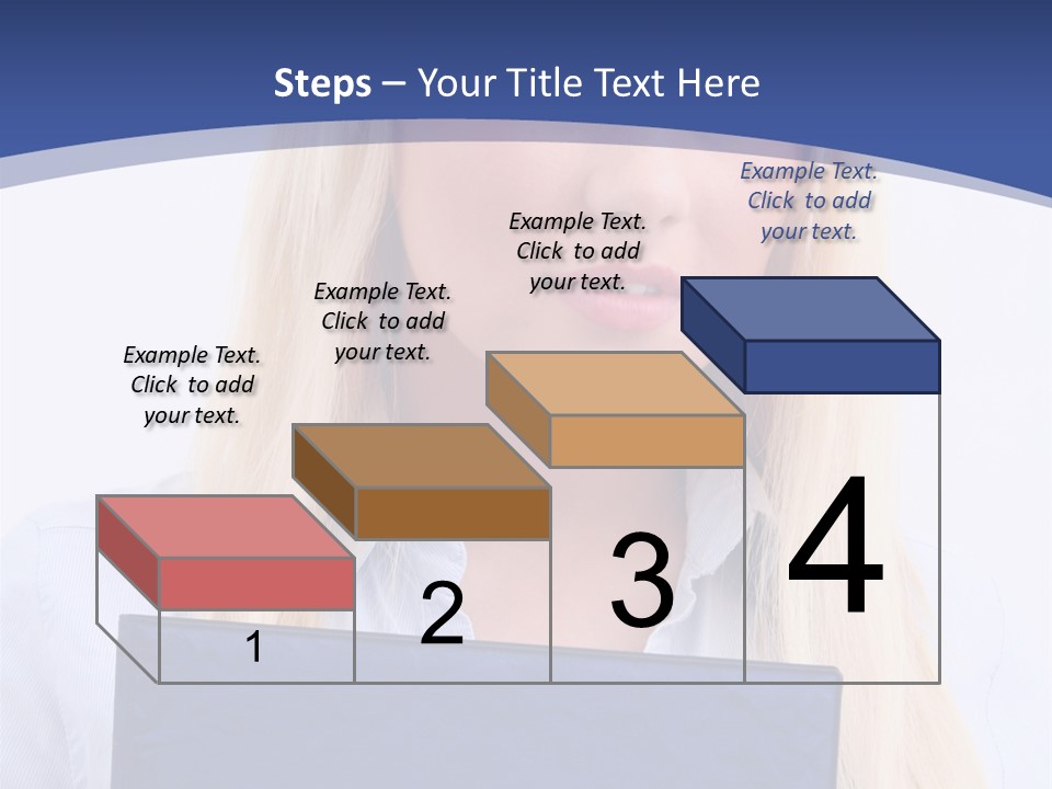 Blondine Erfolg Mappe PowerPoint Template
