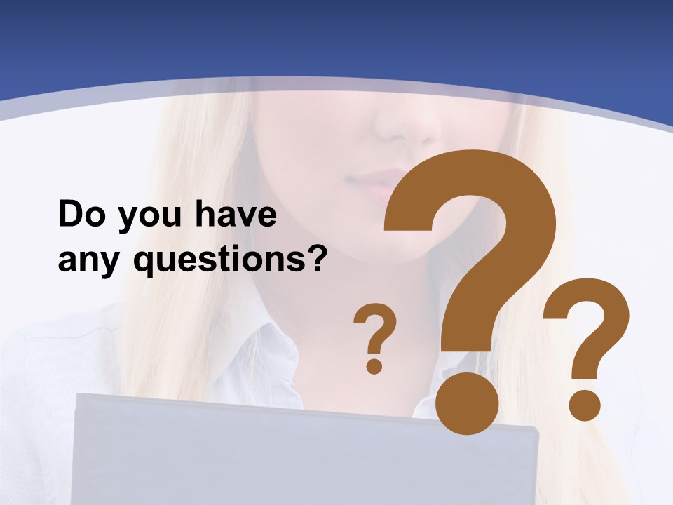 Blondine Erfolg Mappe PowerPoint Template