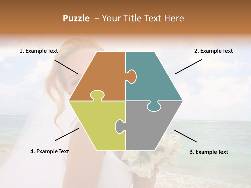 Blond Sea Wedding PowerPoint Template