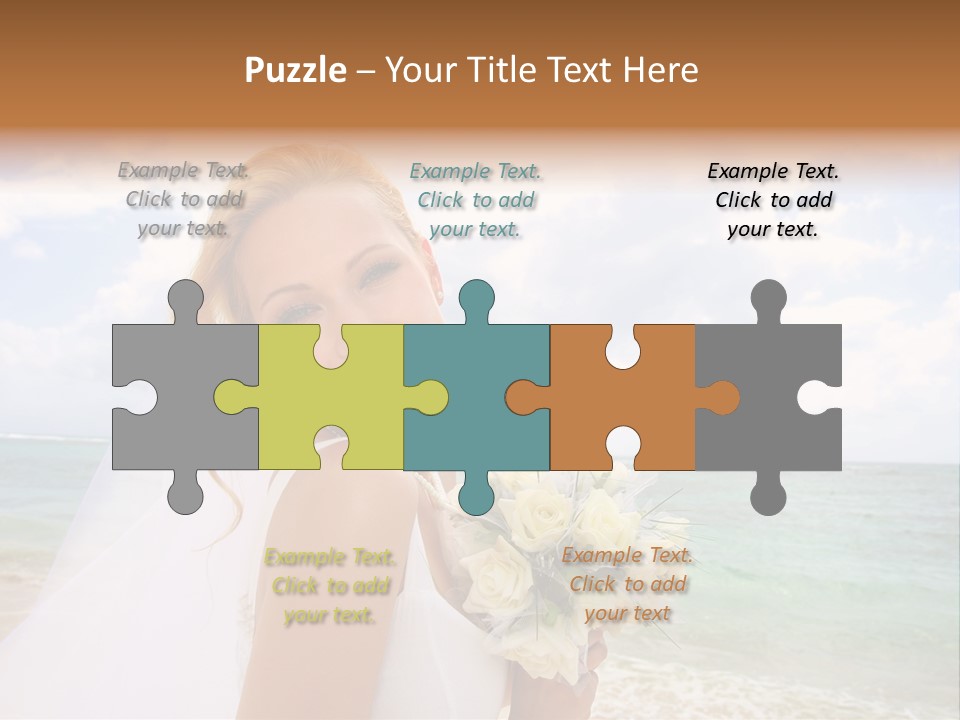 Blond Sea Wedding PowerPoint Template