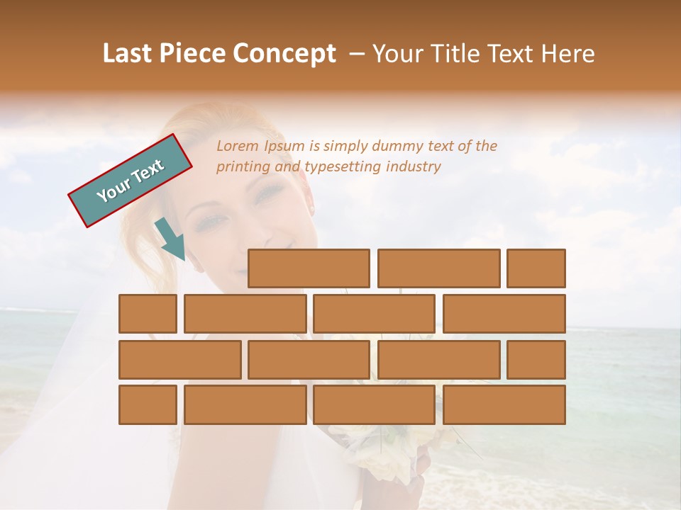 Blond Sea Wedding PowerPoint Template