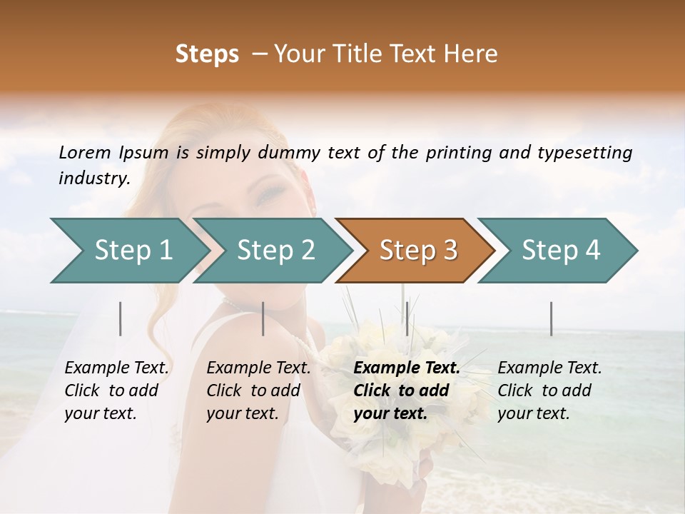 Blond Sea Wedding PowerPoint Template