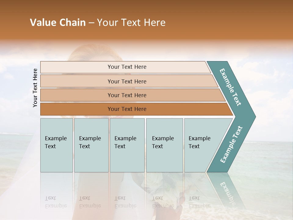 Blond Sea Wedding PowerPoint Template