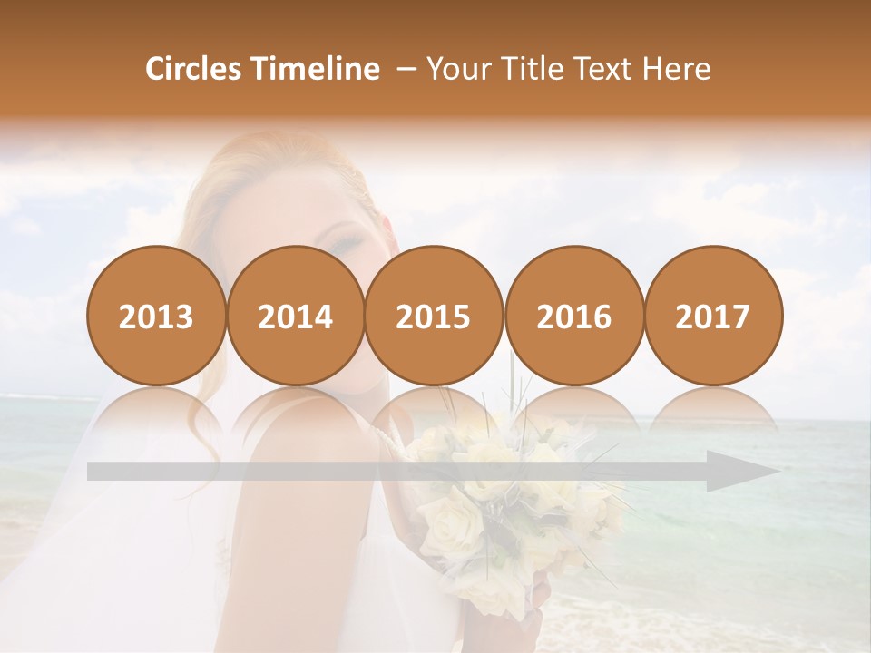 Blond Sea Wedding PowerPoint Template