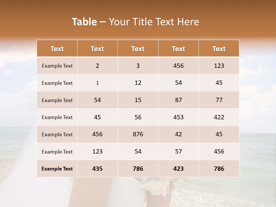 Blond Sea Wedding PowerPoint Template