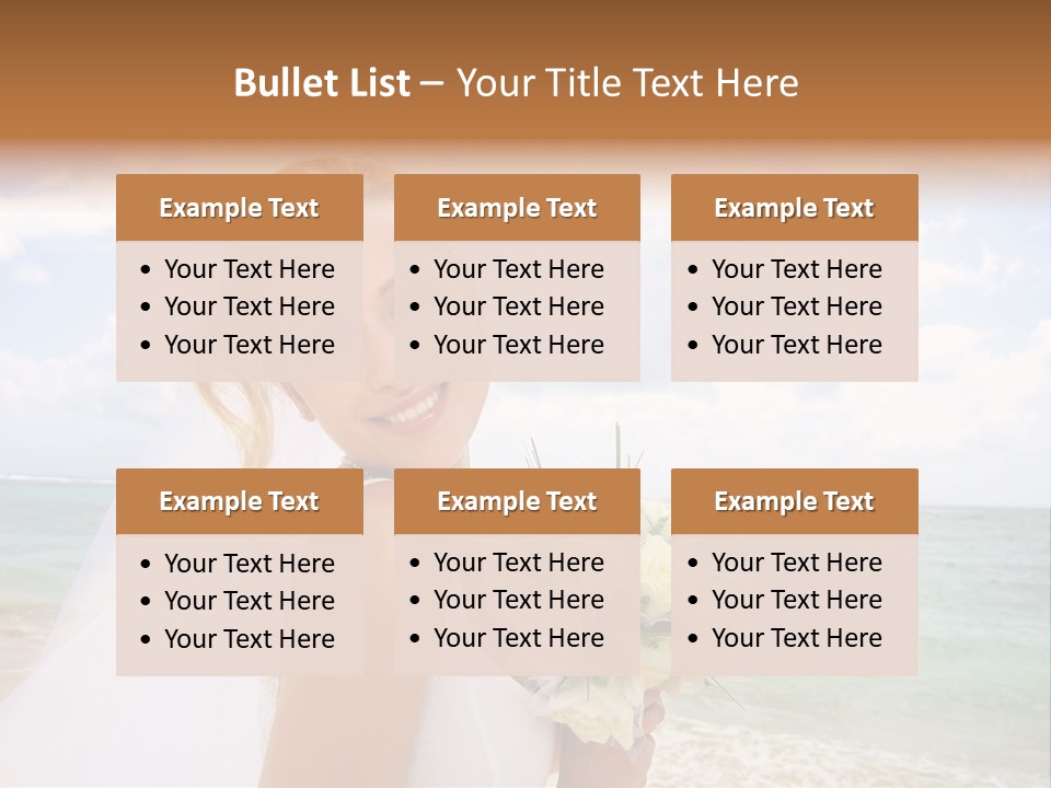 Blond Sea Wedding PowerPoint Template